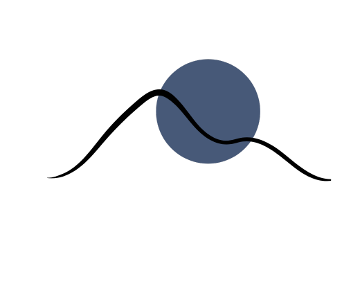 illustration montagne rond bleu  pour illustrer formation wordpress seo ia